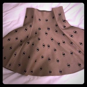 High waisted super stretchy wool skirt
